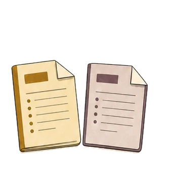 Illustration of two documents being compared